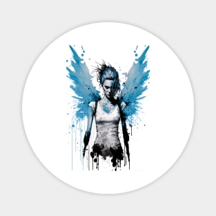 Unleash Your Inner Rebel with Our Punk Rock Female Angel Magnet